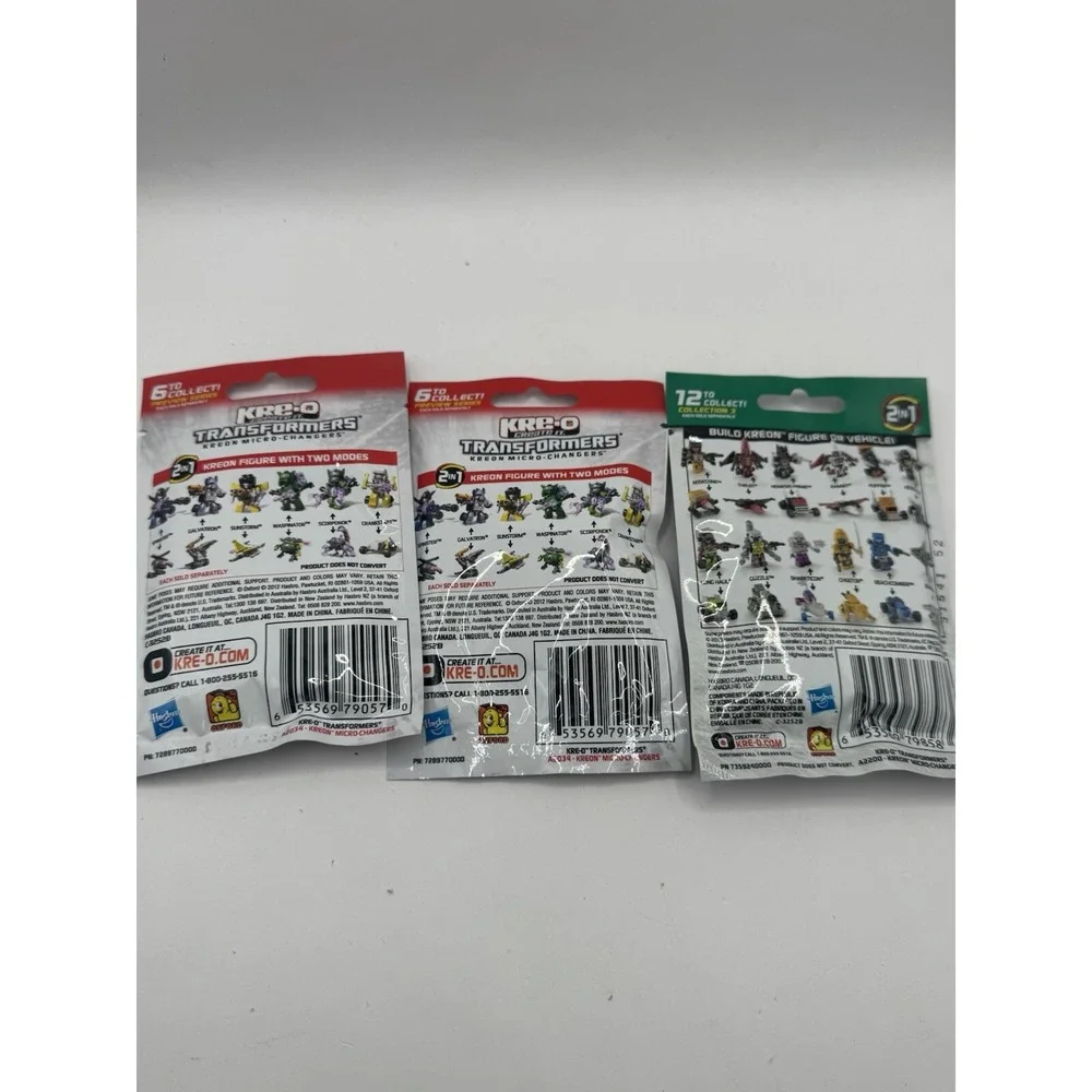 (3) Packs Lot  Kre-o Transformers Micro Changers Kreo Figure or vehicle 2 in 1